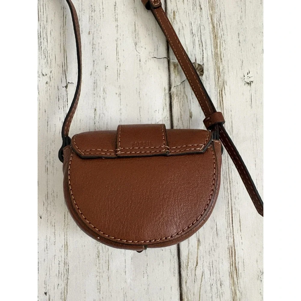 Fossil Women's Harwell Leather Flap Crossbody Purse Handbag Size Small - Picture 3 of 5